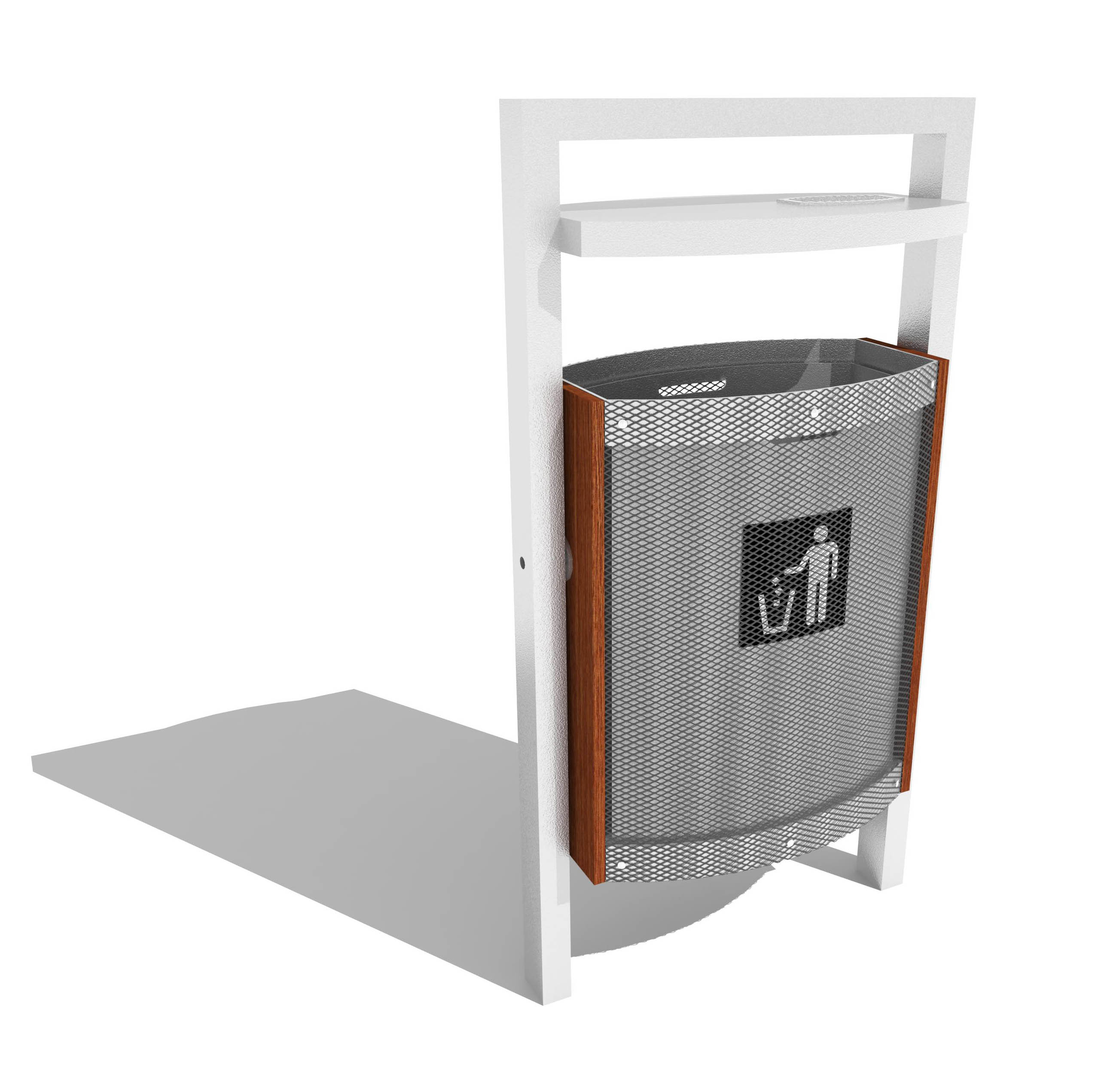 X-OK03 Odpadkový koš s výplní z perforovaného plechu X-OK03 Odpadkový koš s výplní z perforovaného plechu