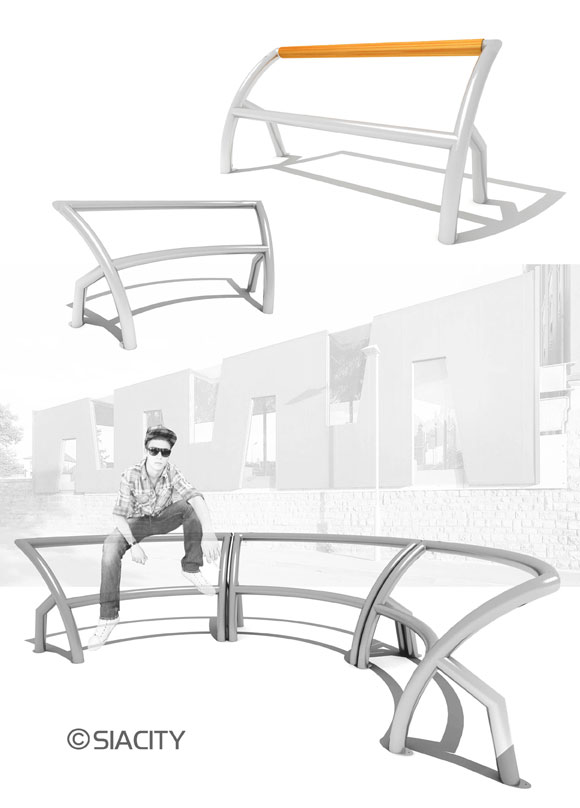 E-LA08 Parková lavička pro teenagery