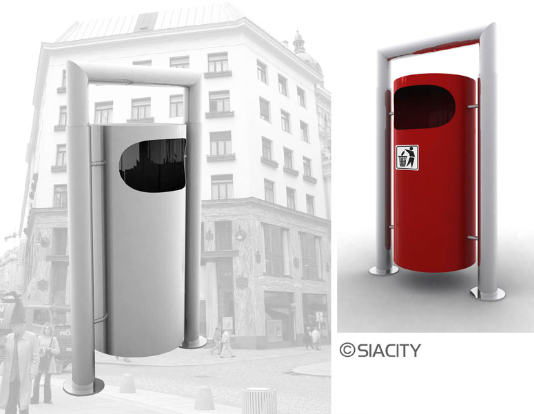 E-OK02 Odpadkový koš kulatý