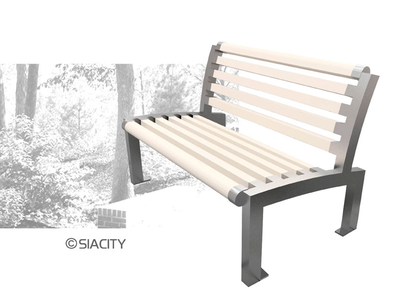 S-LA03 Parková lavička s výplní z latí