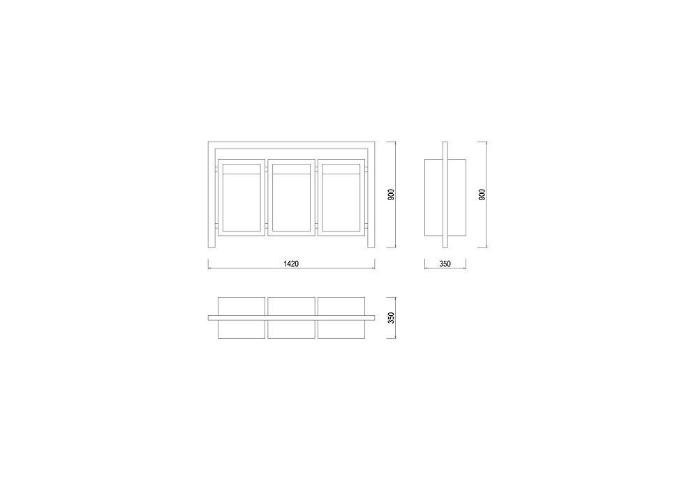 X-OK06 Odpadkový koš na tříděný odpad X-OK06 Odpadkový koš na tříděný odpad