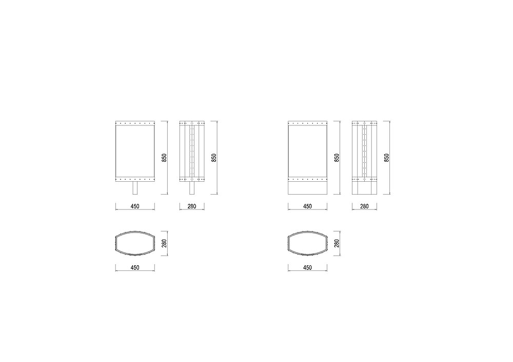 X-OK15 Odpadkový koš bez víka s výplní z tahokovu X-OK15 Odpadkový koš bez víka s výplní z tahokovu